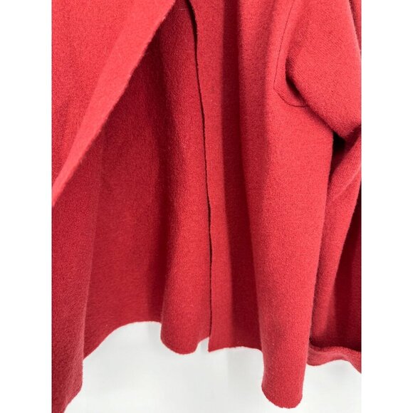 HERMAN GEIST 100% Wool Single Snap Red Cape Size S - Picture 5 of 9